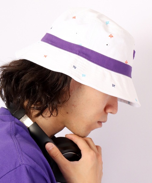 LRG（エルアールジー）の「LRG 総柄バケットハット（ハット・メンズ・グレー/ホワイト/ブルー系その他/レッド・FREE）」の8枚目の写真