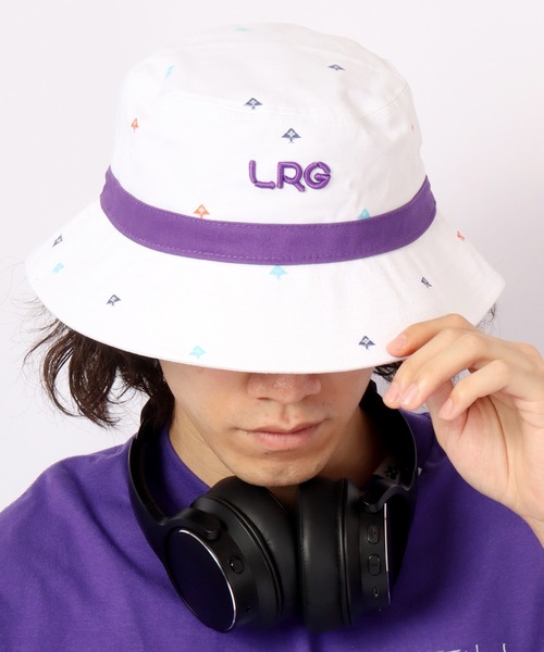 LRG（エルアールジー）の「LRG 総柄バケットハット（ハット・メンズ・グレー/ホワイト/ブルー系その他/レッド・FREE）」の5枚目の写真