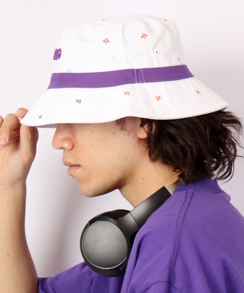 LRG（エルアールジー）の「LRG 総柄バケットハット（ハット・メンズ・グレー/ホワイト/ブルー系その他/レッド・FREE）」の7枚目の写真