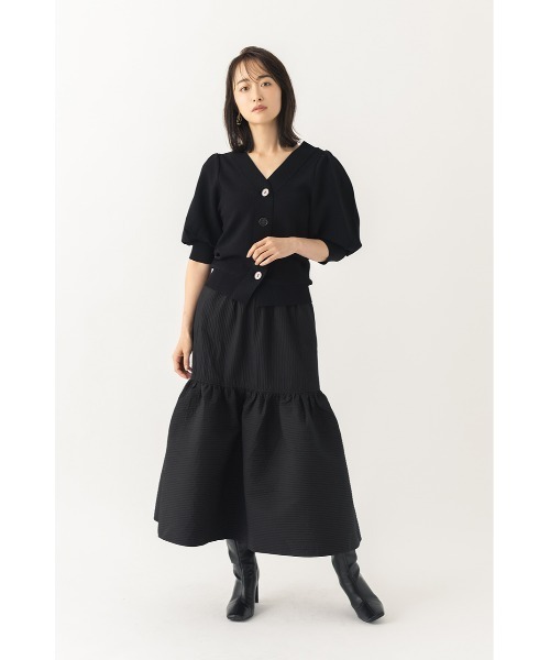 LILIDIA(リリディア)の「Big ButtonsニットカーデTOP(ニット/セーター・レディース・アイボリー/ピンク/ブラック・MEDIUM/SMALL)」の14枚目の写真