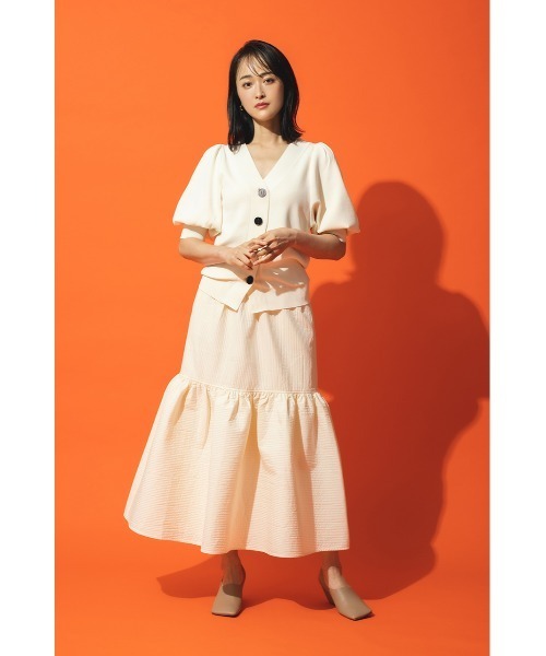 LILIDIA(リリディア)の「Big ButtonsニットカーデTOP(ニット/セーター・レディース・アイボリー/ピンク/ブラック・MEDIUM/SMALL)」の17枚目の写真