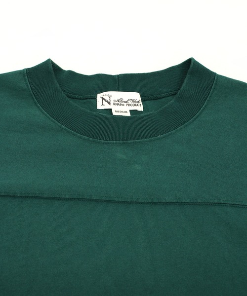 RNA-N(アールエヌエーエヌ)の「M1915 ピグメントダイフットボールT(Tシャツ/カットソー・レディース・オフホワイト/グレー/イエロー/グリーン・MEDIUM)」の6枚目の写真