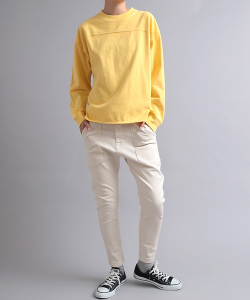 RNA-N(アールエヌエーエヌ)の「M1915 ピグメントダイフットボールT(Tシャツ/カットソー・レディース・オフホワイト/グレー/イエロー/グリーン・MEDIUM)」の13枚目の写真