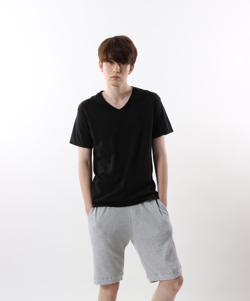 HANES（ヘインズ）の「【Hanes/ヘインズ】メンズ 魂シリーズ【2枚組】ビジカジ魂 VネックTシャツ（Tシャツ/カットソー・メンズ・ホワイト/ブラック・MEDIUM/LARGE/X-LARGE）」の7枚目の写真