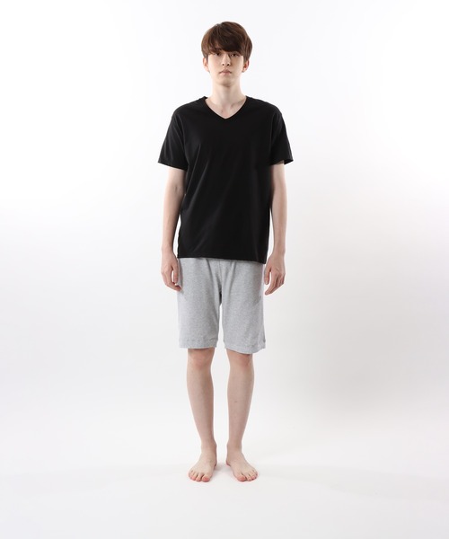 HANES（ヘインズ）の「【Hanes/ヘインズ】メンズ 魂シリーズ【2枚組】ビジカジ魂 VネックTシャツ（Tシャツ/カットソー・メンズ・ホワイト/ブラック・MEDIUM/LARGE/X-LARGE）」の8枚目の写真