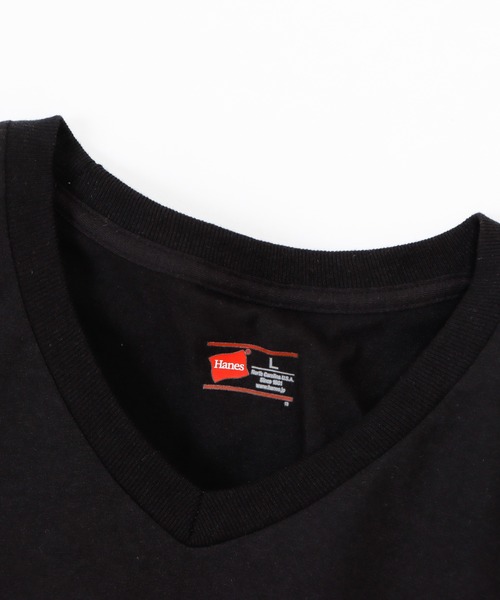 HANES（ヘインズ）の「【Hanes/ヘインズ】メンズ 魂シリーズ【2枚組】ビジカジ魂 VネックTシャツ（Tシャツ/カットソー・メンズ・ホワイト/ブラック・MEDIUM/LARGE/X-LARGE）」の15枚目の写真