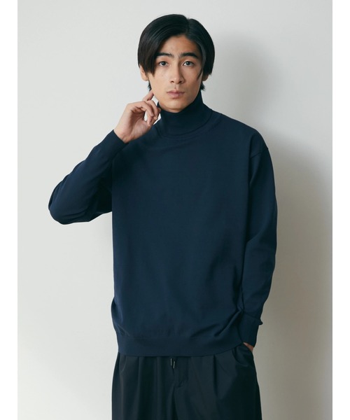 CRAFT STANDARD BOUTIQUE（クラフトスタンダードブティック）の「ライトニットタートルネックBIGプルオーバー　＊◆（ニット/セーター・メンズ・ブラック/アイボリー/ダークネイビー・LL/M/L）」の13枚目の写真