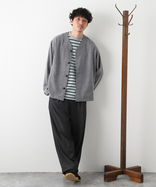 JOURNAL STANDARD relume(ジャーナルスタンダード レリューム)の「3TONE TWEED LIKE カーディガンブルゾン(シャツ/ブラウス・メンズ・ライトグレー/ブラウン系その他/ベージュ系その他・MEDIUM/LARGE)」の10枚目の写真