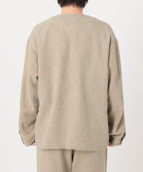 JOURNAL STANDARD relume(ジャーナルスタンダード レリューム)の「3TONE TWEED LIKE カーディガンブルゾン(シャツ/ブラウス・メンズ・ライトグレー/ブラウン系その他/ベージュ系その他・MEDIUM/LARGE)」の15枚目の写真