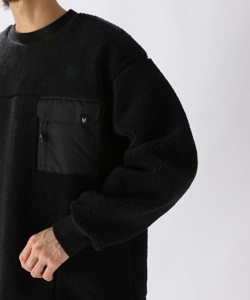 niko and（ニコアンド）の「ボアフリース切り替えプルオーバー