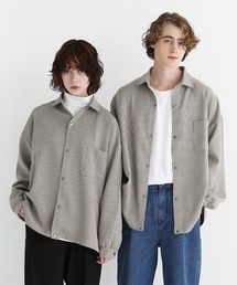 ビッグシルエット スナップシャツジャケット