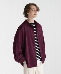 ビッグシルエット スナップシャツジャケット