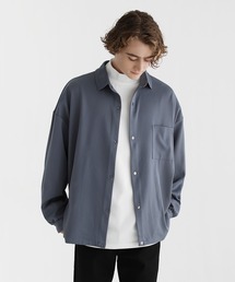ビッグシルエット スナップシャツジャケット