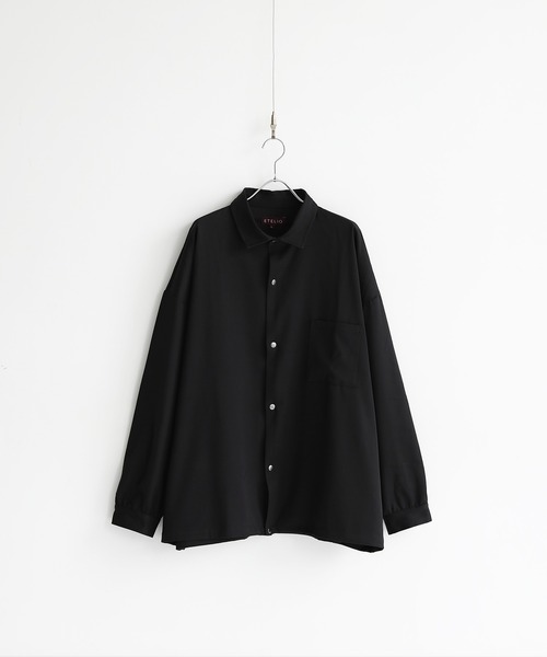 ビッグシルエット スナップシャツジャケット（シャツ/ブラウス