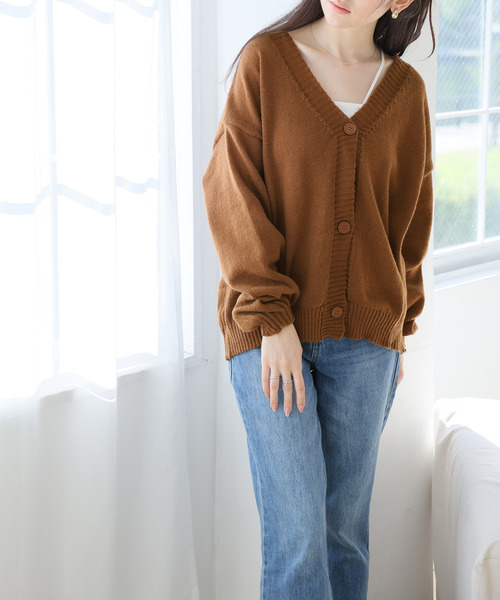 Girly Doll(ガーリードール)の「モヘアニットカーディガン(カーディガン/ボレロ・レディース・ベージュ/ブラック/モカ/ブラウン/グレー・F)」の16枚目の写真