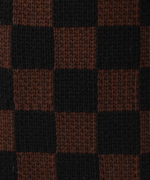 MONO　COMME CA（モノコムサ）の「チェック柄　ニットバッグ（ハンドバッグ・レディース・ブラック/ブラウン・FREE）」の9枚目の写真