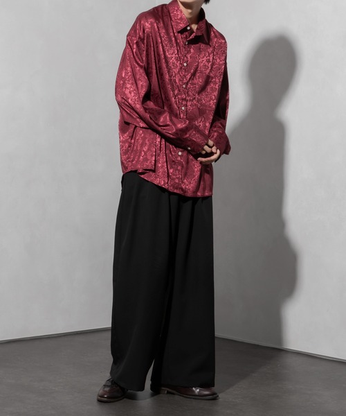 Adoon plain(アドーンプレーン)の「【Adoon plain】ルーズ花柄シャツ(シャツ/ブラウス・メンズ・ブラック/グレー/ボルドー・MEDIUM/LARGE)」の3枚目の写真