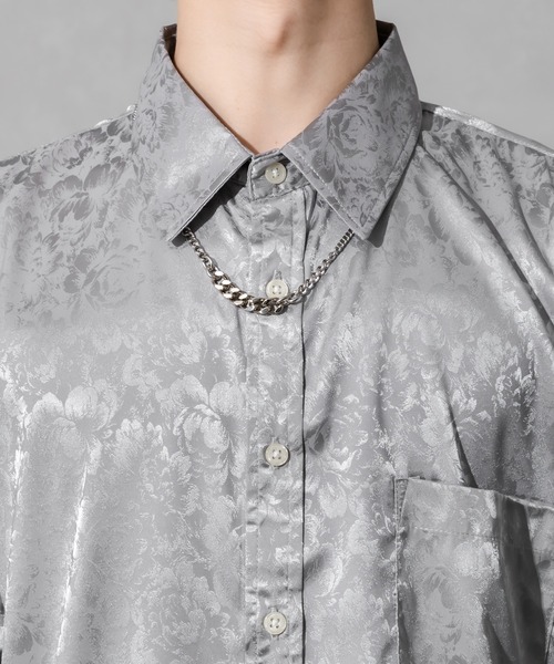 Adoon plain(アドーンプレーン)の「【Adoon plain】ルーズ花柄シャツ(シャツ/ブラウス・メンズ・ブラック/グレー/ボルドー・MEDIUM/LARGE)」の4枚目の写真
