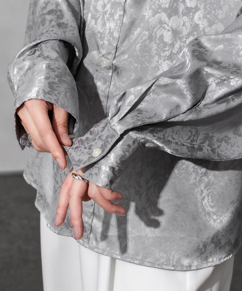 Adoon plain(アドーンプレーン)の「【Adoon plain】ルーズ花柄シャツ(シャツ/ブラウス・メンズ・ブラック/グレー/ボルドー・MEDIUM/LARGE)」の5枚目の写真