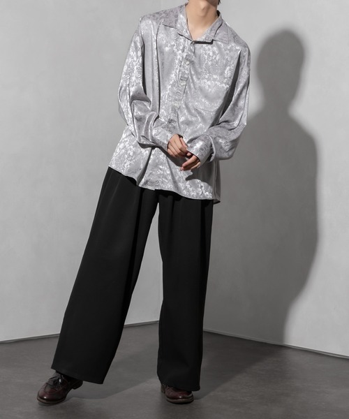 Adoon plain(アドーンプレーン)の「【Adoon plain】ルーズ花柄シャツ(シャツ/ブラウス・メンズ・ブラック/グレー/ボルドー・MEDIUM/LARGE)」の14枚目の写真