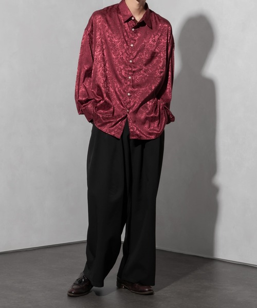 Adoon plain(アドーンプレーン)の「【Adoon plain】ルーズ花柄シャツ(シャツ/ブラウス・メンズ・ブラック/グレー/ボルドー・MEDIUM/LARGE)」の21枚目の写真