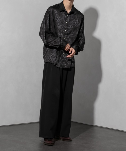 Adoon plain(アドーンプレーン)の「【Adoon plain】ルーズ花柄シャツ(シャツ/ブラウス・メンズ・ブラック/グレー/ボルドー・MEDIUM/LARGE)」の6枚目の写真