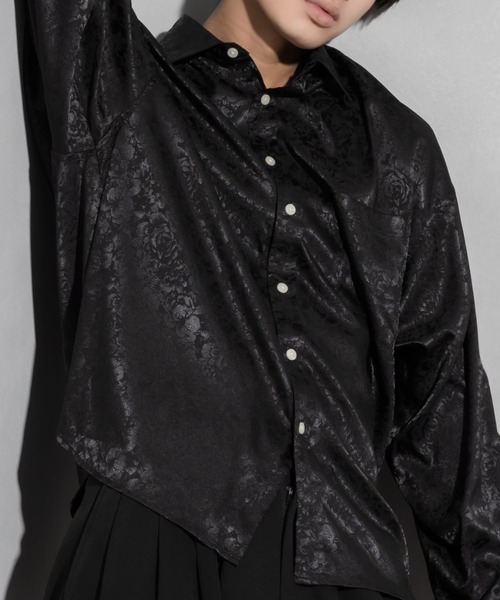 Adoon plain(アドーンプレーン)の「【Adoon plain】ルーズ花柄シャツ(シャツ/ブラウス・メンズ・ブラック/グレー/ボルドー・MEDIUM/LARGE)」の10枚目の写真