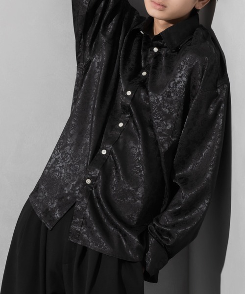 Adoon plain(アドーンプレーン)の「【Adoon plain】ルーズ花柄シャツ(シャツ/ブラウス・メンズ・ブラック/グレー/ボルドー・MEDIUM/LARGE)」の11枚目の写真