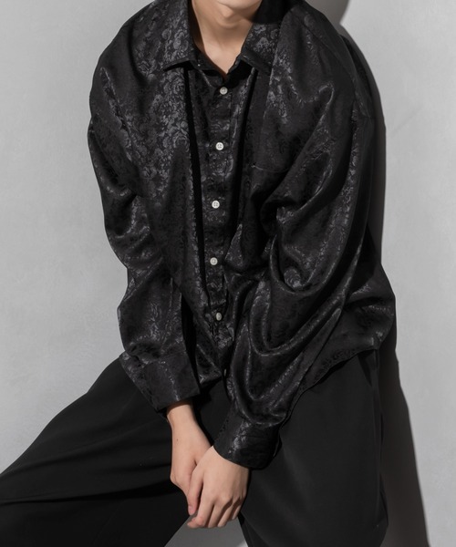 Adoon plain(アドーンプレーン)の「【Adoon plain】ルーズ花柄シャツ(シャツ/ブラウス・メンズ・ブラック/グレー/ボルドー・MEDIUM/LARGE)」の9枚目の写真