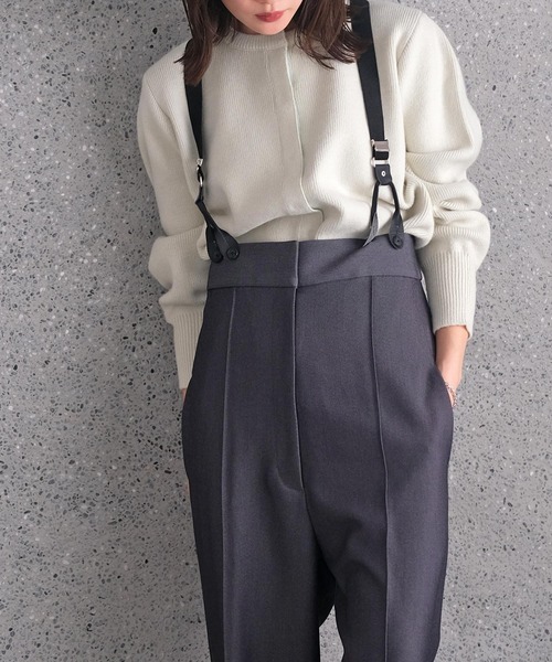 AKTE（アクテ）の「ボタンフライニットカーディガン（カーディガン/ボレロ・レディース・チャコールグレー/ブルー/ネイビー/イエロー/ピンク/グリーン系・FREE）」の19枚目の写真