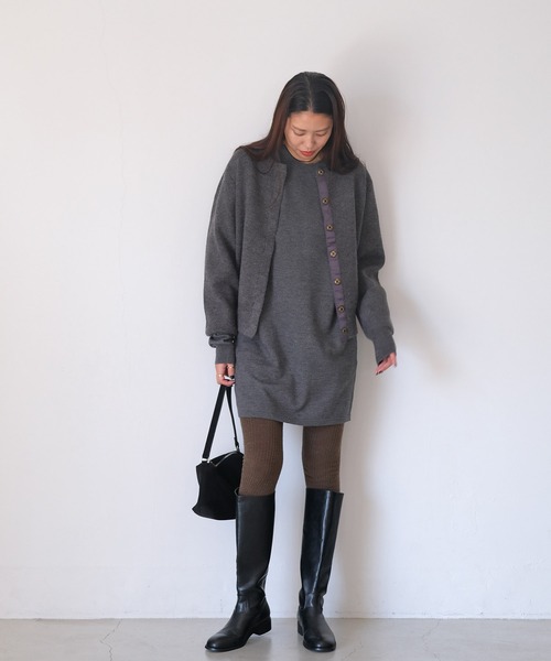 AKTE（アクテ）の「ボタンフライニットカーディガン（カーディガン