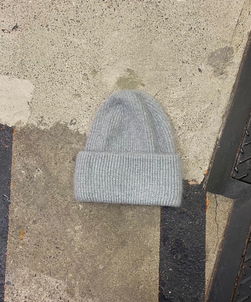 SHAGGIE（シャギー）の「ラビットファーシンプルニット帽/ビーニー（ニットキャップ/ビーニー・レディース・ブラック/グレー/ピンク/ナチュラル・FREE）」の14枚目の写真