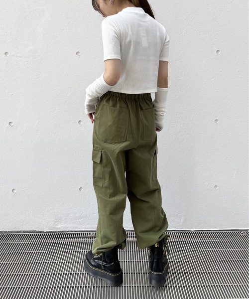 one way（ワンウェイ）の「カーゴポケットパンツ（カーゴパンツ・レディース・ホワイト/ブラック/ダークグリーン・FREE）」の10枚目の写真