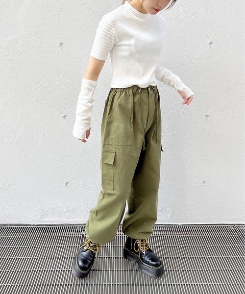 one way（ワンウェイ）の「カーゴポケットパンツ（カーゴパンツ・レディース・ホワイト/ブラック/ダークグリーン・FREE）」の6枚目の写真