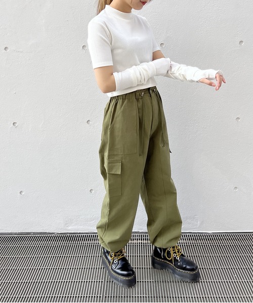 one way（ワンウェイ）の「カーゴポケットパンツ（カーゴパンツ・レディース・ホワイト/ブラック/ダークグリーン・FREE）」の12枚目の写真