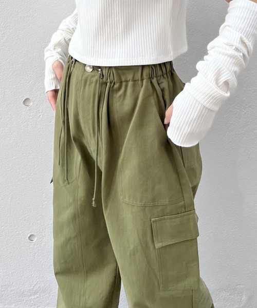one way（ワンウェイ）の「カーゴポケットパンツ（カーゴパンツ・レディース・ホワイト/ブラック/ダークグリーン・FREE）」の14枚目の写真