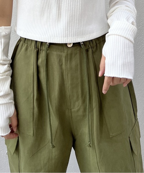 one way（ワンウェイ）の「カーゴポケットパンツ（カーゴパンツ・レディース・ホワイト/ブラック/ダークグリーン・FREE）」の19枚目の写真