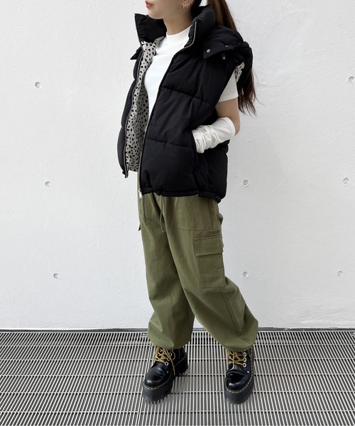 one way（ワンウェイ）の「カーゴポケットパンツ（カーゴパンツ・レディース・ホワイト/ブラック/ダークグリーン・FREE）」の17枚目の写真