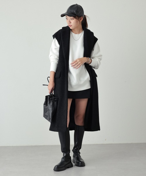 OUVRAGE CLASSE(ウヴラージュクラス)の「【...& DEAR/アンドディアー】ボアベスト(その他アウター・レディース・ブラック/キャメル・FREE)」の3枚目の写真