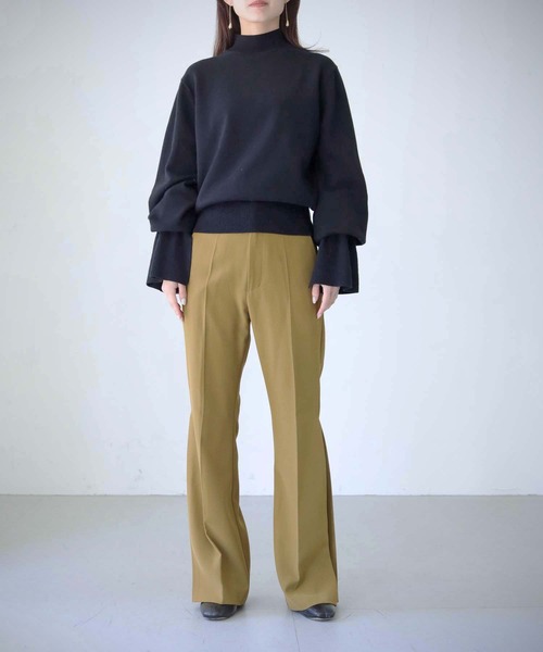 cheriella（シェリエラ）の「【cheriella】WEB限定キャンディスリーブハイネックニット（ニット/セーター・レディース・ブラック/オフホワイト/モカ・M）」の19枚目の写真