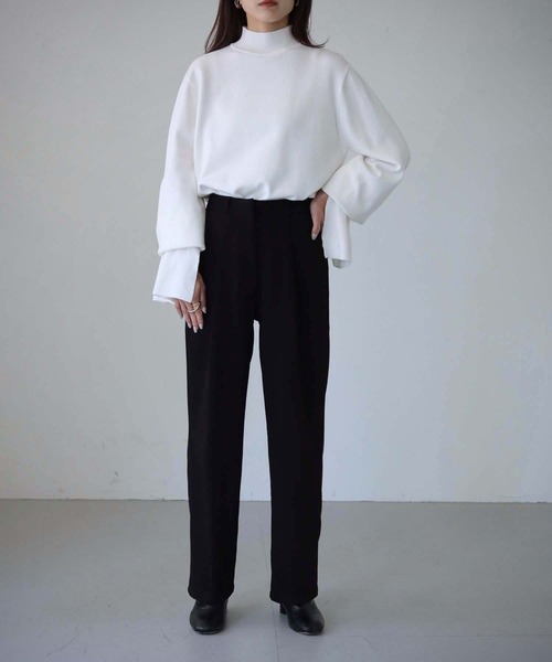 cheriella（シェリエラ）の「【cheriella】WEB限定キャンディスリーブハイネックニット（ニット/セーター・レディース・ブラック/オフホワイト/モカ・M）」の11枚目の写真