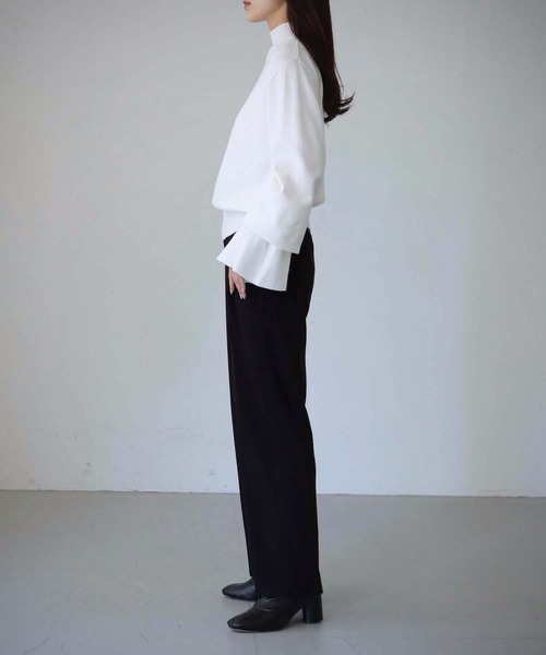 cheriella（シェリエラ）の「【cheriella】WEB限定キャンディスリーブハイネックニット（ニット/セーター・レディース・ブラック/オフホワイト/モカ・M）」の13枚目の写真