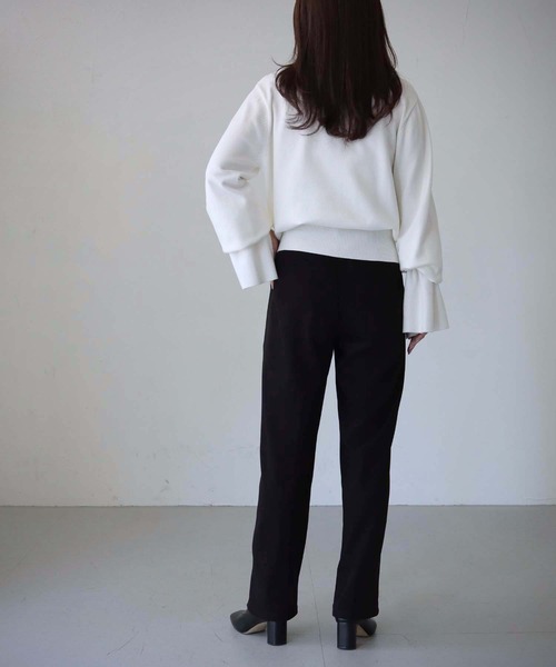 cheriella（シェリエラ）の「【cheriella】WEB限定キャンディスリーブハイネックニット（ニット/セーター・レディース・ブラック/オフホワイト/モカ・M）」の12枚目の写真