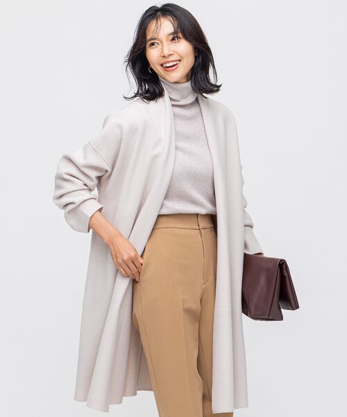 23区【マガジン掲載】コンプレストパイル ロングカーディガン 38