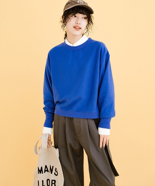 haco!（ハコ）の「女の子っぽくかわいく動きやすく汚してもバレにくい気持ちがせめぎ合ったスウェット（スウェット・レディース・ボルドー/ブルー・LARGE/X-LARGE/SMALL/MEDIUM）」の6枚目の写真