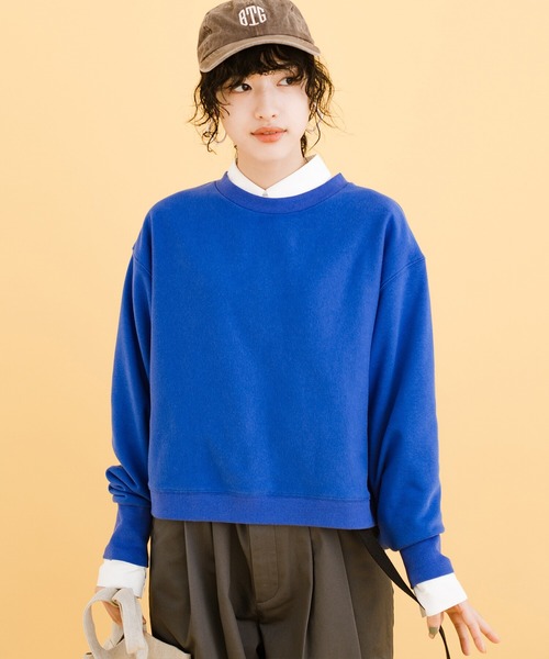 haco!（ハコ）の「女の子っぽくかわいく動きやすく汚してもバレにくい気持ちがせめぎ合ったスウェット（スウェット・レディース・ボルドー/ブルー・LARGE/X-LARGE/SMALL/MEDIUM）」の7枚目の写真