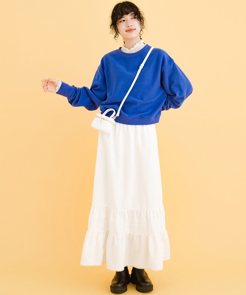 haco!（ハコ）の「女の子っぽくかわいく動きやすく汚してもバレにくい気持ちがせめぎ合ったスウェット（スウェット・レディース・ボルドー/ブルー・LARGE/X-LARGE/SMALL/MEDIUM）」の18枚目の写真