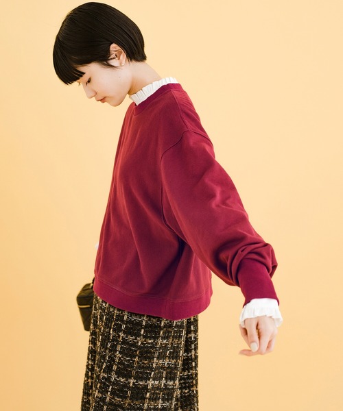 haco!（ハコ）の「女の子っぽくかわいく動きやすく汚してもバレにくい気持ちがせめぎ合ったスウェット（スウェット・レディース・ボルドー/ブルー・LARGE/X-LARGE/SMALL/MEDIUM）」の20枚目の写真