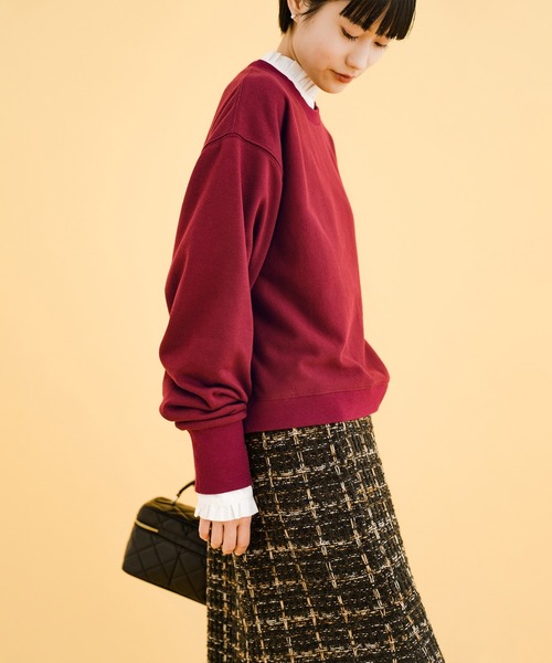 haco!（ハコ）の「女の子っぽくかわいく動きやすく汚してもバレにくい気持ちがせめぎ合ったスウェット（スウェット・レディース・ボルドー/ブルー・LARGE/X-LARGE/SMALL/MEDIUM）」の21枚目の写真