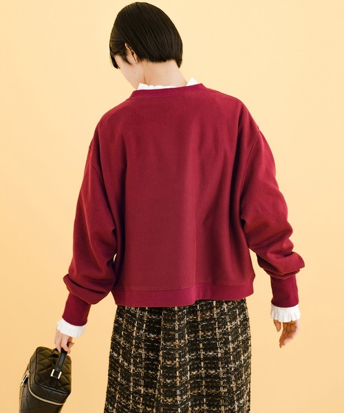haco!（ハコ）の「女の子っぽくかわいく動きやすく汚してもバレにくい気持ちがせめぎ合ったスウェット（スウェット・レディース・ボルドー/ブルー・LARGE/X-LARGE/SMALL/MEDIUM）」の22枚目の写真